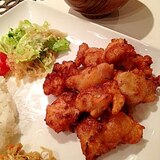 塩麹で鶏の唐揚げ